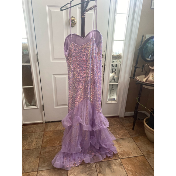 Women's FAERIESTY Gown 4XL Purple Sequin - Picture 8 of 10